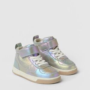 Holographic Kids High-Top Sneakers
